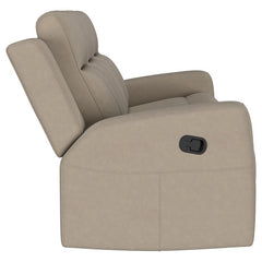 Brentwood 3-piece Upholstered Reclining Sofa Set Taupe - 610281-S3