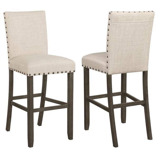 Ralland Upholstered Bar Stools with Nailhead Trim Beige (Set of 2) - 193139