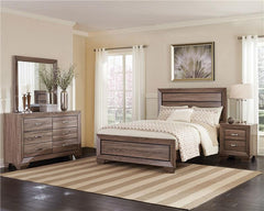 Kauffman 4-piece Eastern King Bedroom Set Washed Taupe - 204191KE-S4