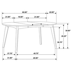Jedda Oval Dining Table Dark Walnut - 105361