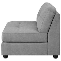 Claude Tufted Cushion Back Armless Chair Dove - 551004