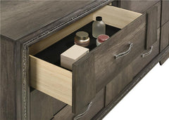 Janine 6-drawer Dresser with Mirror Grey - 223553M