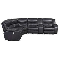 Sycamore Upholstered Power Reclining Sectional Sofa Grey - 610200P