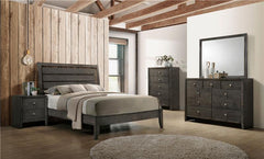 Serenity Wood Full Panel Bed Mod Grey - 215841F