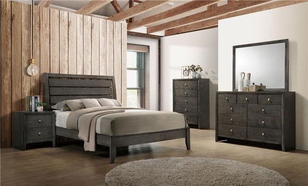 Serenity Wood Eastern King Panel Bed Mod Grey - 215841KE