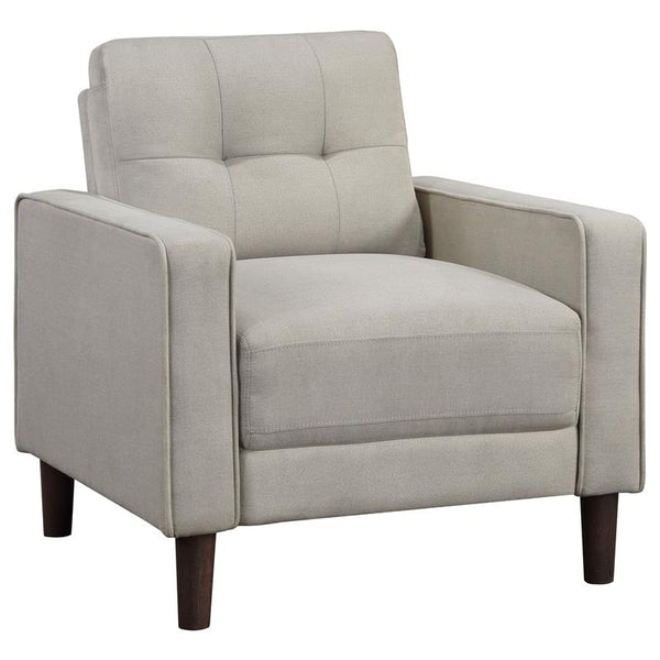 Bowen Upholstered Track Arm Tufted Accent Chair Beige - 506787