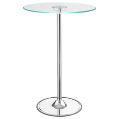 Thea LED Bar Table Chrome and Clear - 122400