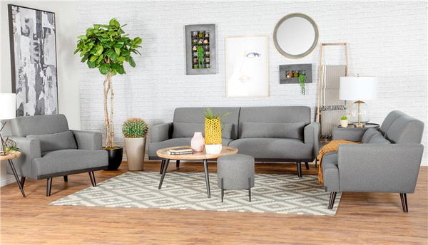 Blake 3-piece Upholstered Track Arm Sofa Set Sharkskin - 511121-S3
