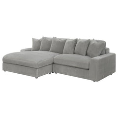 Blaine Upholstered Reversible Chaise Sectional Sofa Fog - 509900