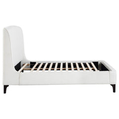 Mosby Upholstered Eastern King Wingback Bed Snow - 306020KE