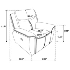 Sloane 3-piece Upholstered Reclining Sofa Set Blue - 610271-S3