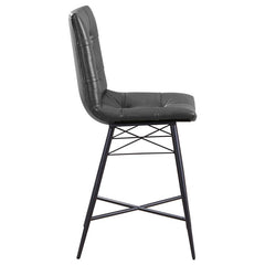 Aiken Upholstered Tufted Counter Height Stools Grey (Set of 2) - 107859