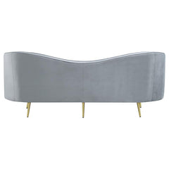 Sophia 2-piece Upholstered Channel Tufted Sofa Set Grey - 506864-S2