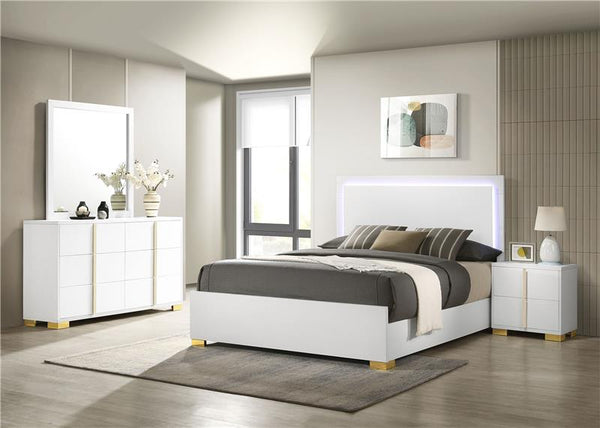 Marceline 4-piece Eastern King Bedroom Set White - 222931KE-S4