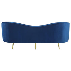 Sophia Upholstered Channel Tufted Sofa Blue - 506861