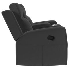 Brentwood 2-piece Upholstered Reclining Sofa Set Black - 610284-S2