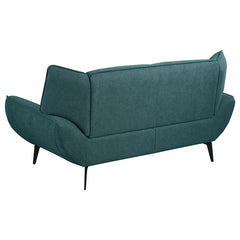 Acton 2-piece Upholstered Flared Arm Sofa Set Teal Blue - 511161-S2