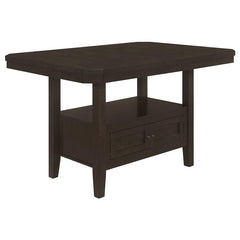 Prentiss Rectangular Counter Height Table with Butterfly Leaf Cappuccino - 193108