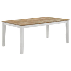 Hollis 7-piece Rectangular Dining Table Set Brown and White - 122241-S7