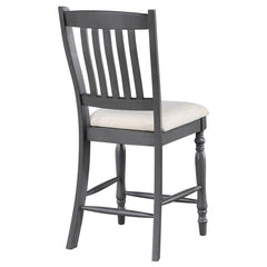 Wiley 5-piece Square Spindle Legs Counter Height Dining Set Beige and Grey - 120576