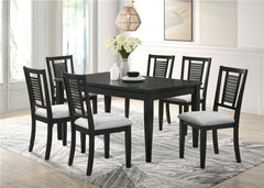 Appleton Rectangular Wood Dining Table Black Washed - 110281