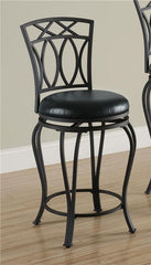 Adamsville Upholstered Swivel Counter Height Stool Black - 122059