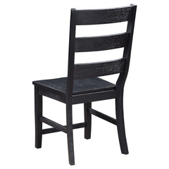 Newport Ladder Back Dining Side Chair Black (Set of 2) - 108142