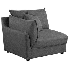 Sasha Upholstered LAF Chair Barely Black - 551684LAF