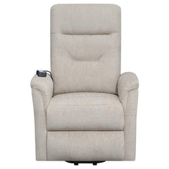 Henrietta Upholstered Power Lift Massage Chair Beige - 609405P