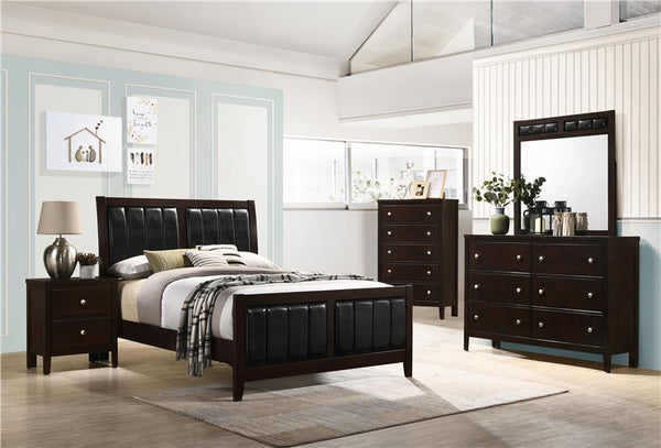 Carlton 4-piece Full Bedroom Set Cappuccino - 202091F-S4