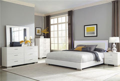 Felicity 6-piece California King Bedroom Set White Gloss - 203500KW-S6