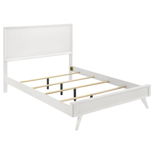 Janelle Wood Queen Panel Bed White - 223651Q