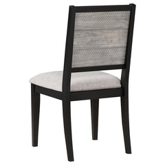 Elodie 7-piece Dining Table Set with Extension Leaf Grey and Black - 121221-S7