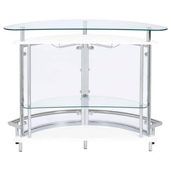 Amarillo 2-tier Bar Unit White and Chrome - 101066