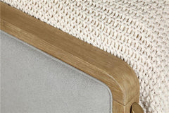 Arini Upholstered Eastern King Panel Bed Sand Wash and Grey - 224301KE