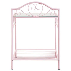 Massi Metal 1-shelf Nightstand Powder Pink - 401152
