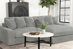 Blaine Upholstered Reversible Chaise Sectional Sofa Fog - 509900
