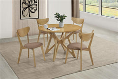 Elowen Dining Side Chair Light Walnut and Brown (Set of 2) - 108442