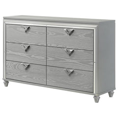 Veronica 6-drawer Dresser Light Silver - 224723