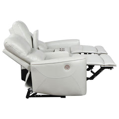 Greenfield Upholstered Power Reclining Loveseat Ivory - 610262P
