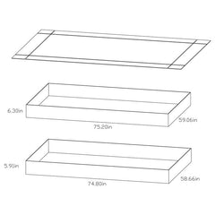 Morgan Metal Twin Over Full Bunk Bed White - 2258W
