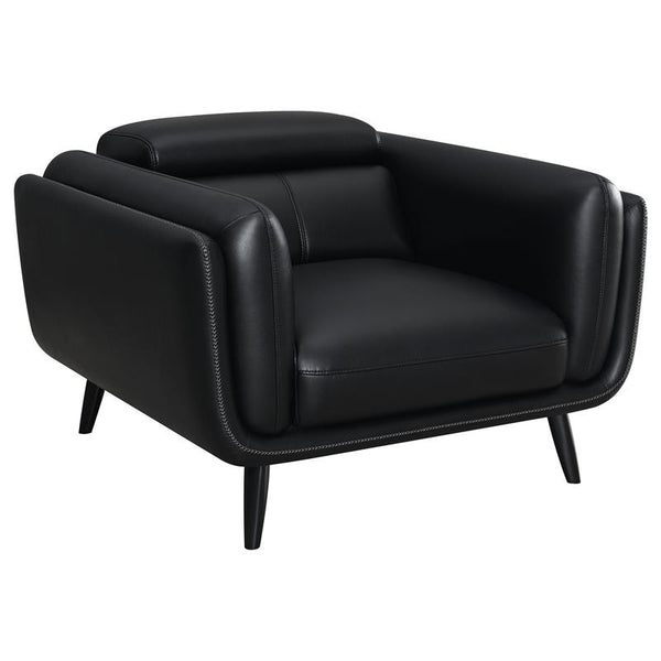 Shania Upholstered Low Back Accent Chair Black - 509923