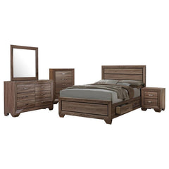 Kauffman 5-piece Eastern King Bedroom Set Washed Taupe - 204190KE-S5