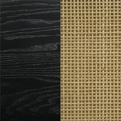 Arini Rattan Queen Panel Bed Black and Natural - 224330Q