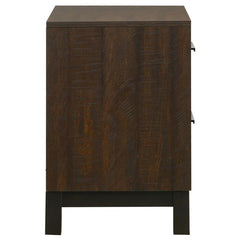 Edmonton 2-drawer Nightstand Rustic Tobacco - 204352