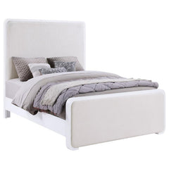 Anastasia Upholstered California King Panel Bed Pearl White - 224751KW