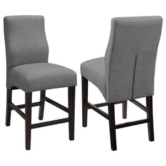 Mulberry Upholstered Counter Height Stools Grey and Cappuccino (Set of 2) - 102855