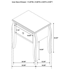 Dominique 4-piece Twin Bedroom Set Cream White - 400561T-S4