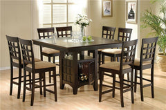Gabriel Upholstered Counter Height Stools Cappuccino and Beige (Set of 2) - 100209