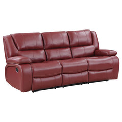 Camila Upholstered Motion Reclining Sofa Red - 610241